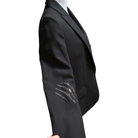 ZADIG & VOLTAIRE Studded Black Panther Jacket Rhinestone Blazer - Picture 2 of 9